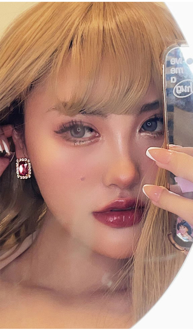 Barbie earring / Barbie movie earring - Dream Back to 1994 French-Style Vintage Earrings Studs Earrings with Cubic Zirconia Diamond Inlaid