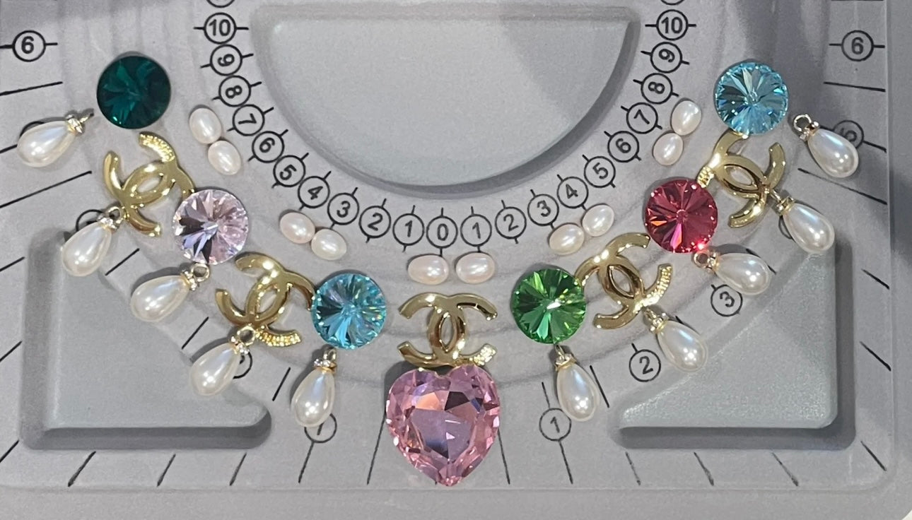 Babie Necklace -Barbie Movie/Film - Margot Robbie - Handmade Crystal  Diamond Gemstone Elegant Necklace - Barbie's Jewlery