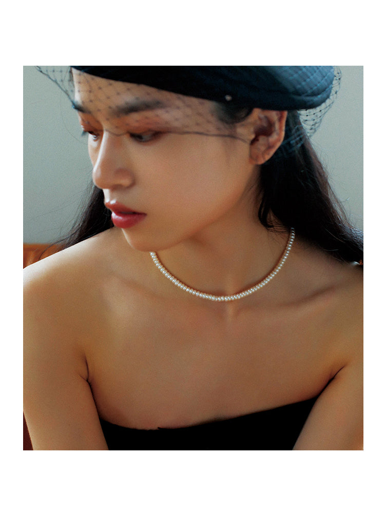 Minimalist and Elegant Natural Pearl Necklace, Versatile Irregular Bead Collarbone Chain